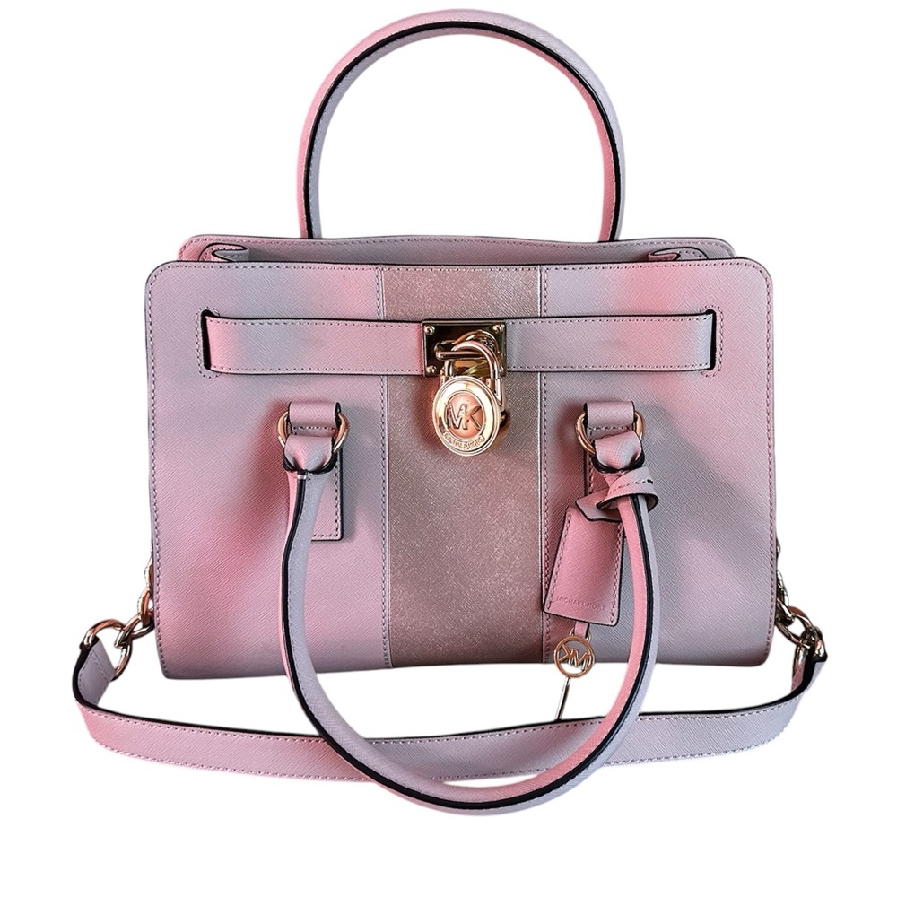 Michael Kors East West Hamilton Satchel in Pink, EUC